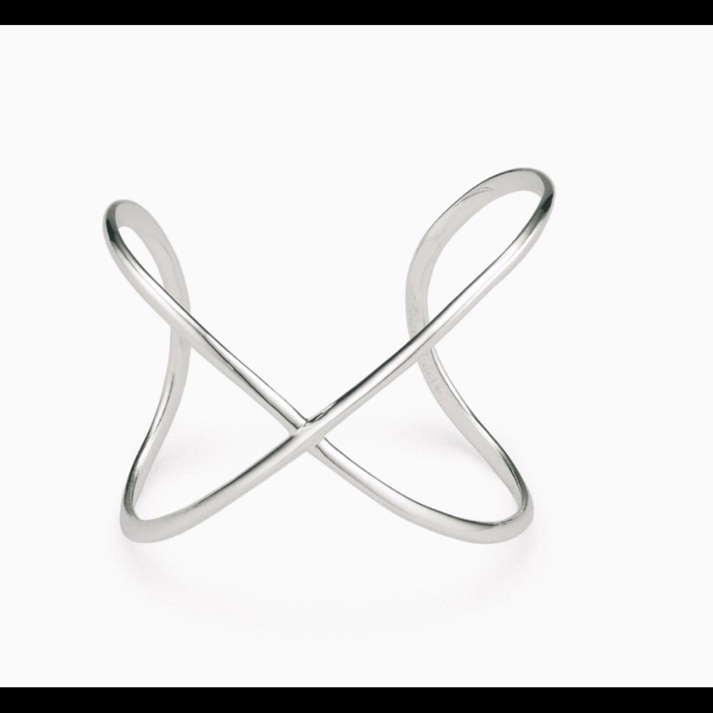 Silver X Cuff